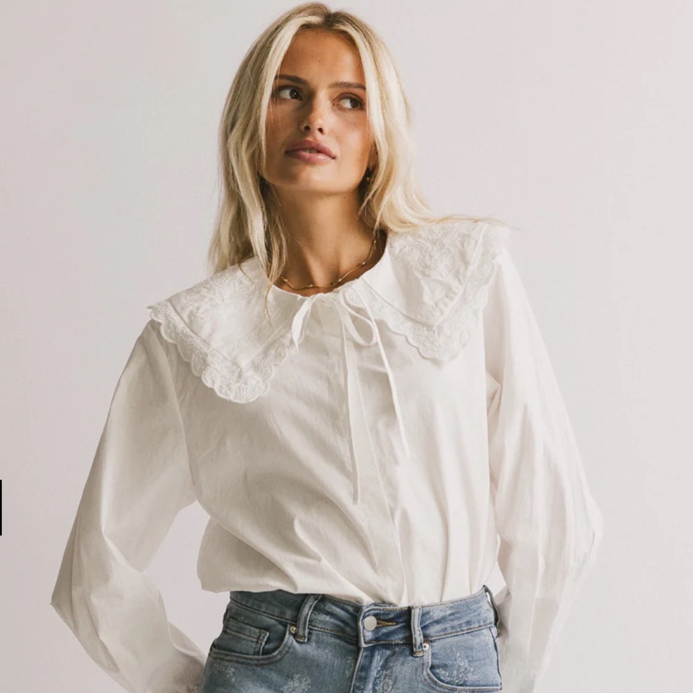 Böhme Matea Collared Blouse in White